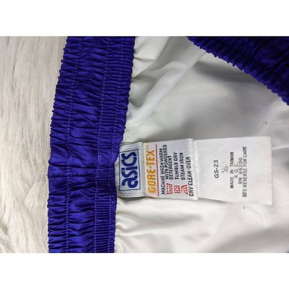 Asics Gore-Tex‎ Y2K Windbreaker Nylon Lined Pants Zip Ankles Purple Men's M - Picture 5 of 10